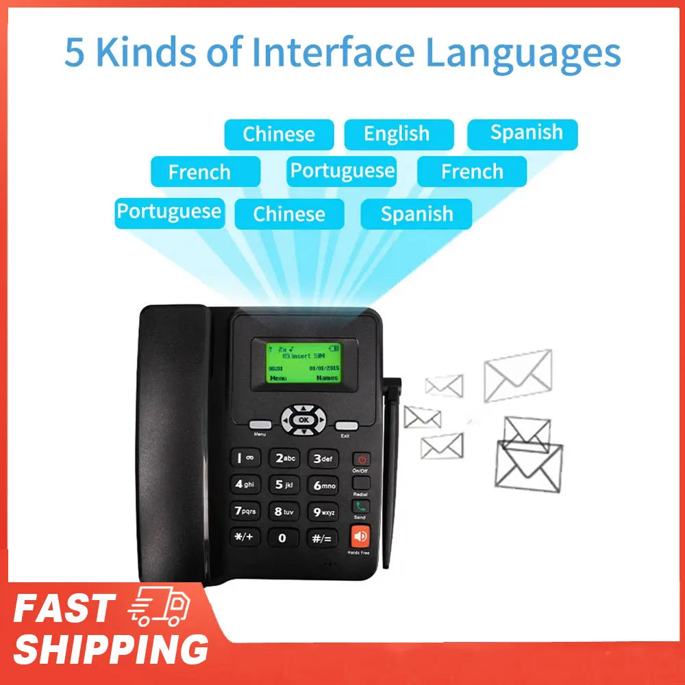 Cordless Phone Desktop Telephone Support GSM 850 900 1800 1900MHZ