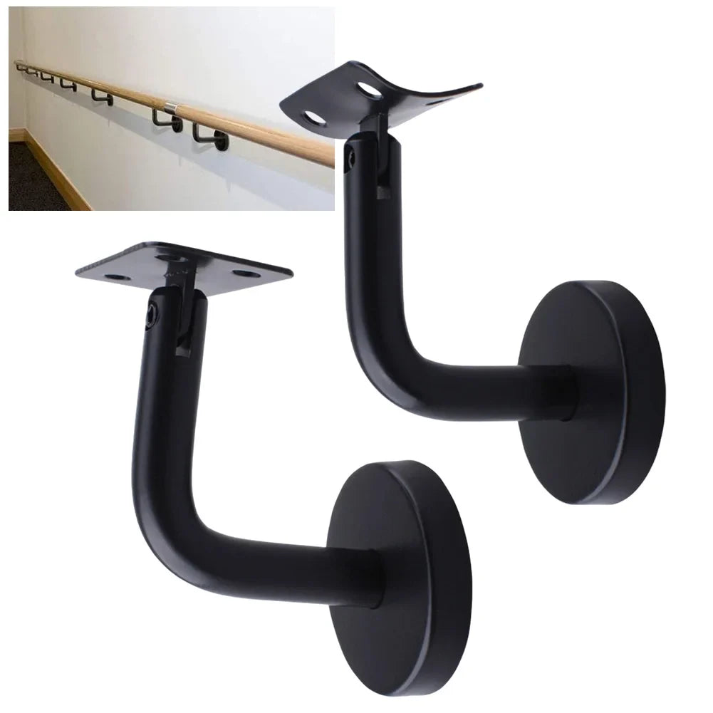 Stainless Steel Stair Handrail Wall Bracket – Black Bannister Support