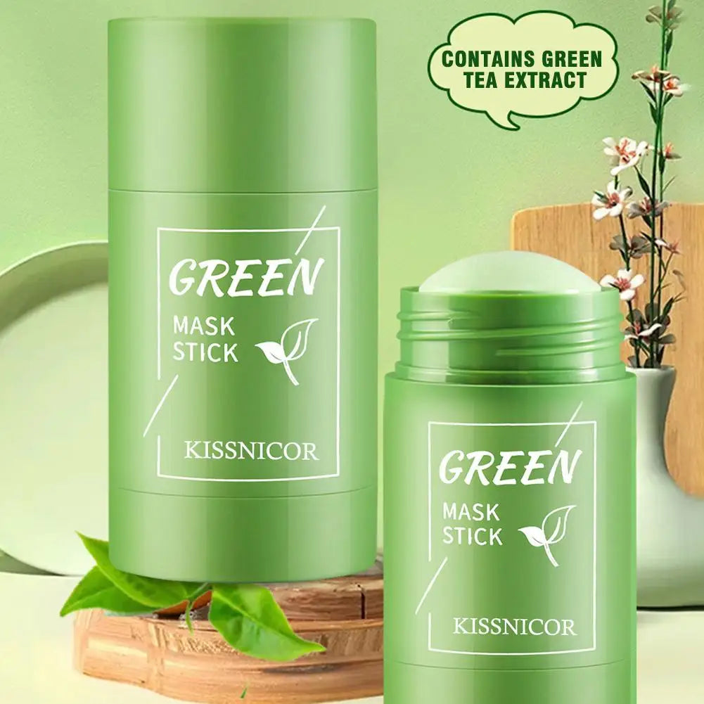 Face Clean Mask Green Tea Cleansing Stick Shrink Pores Deep Blackhead