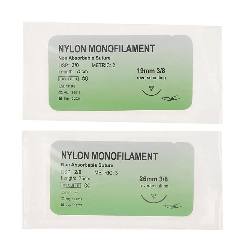 12-Piece Nylon Monofilament Suture Practice Kit – 2/0 & 3/0