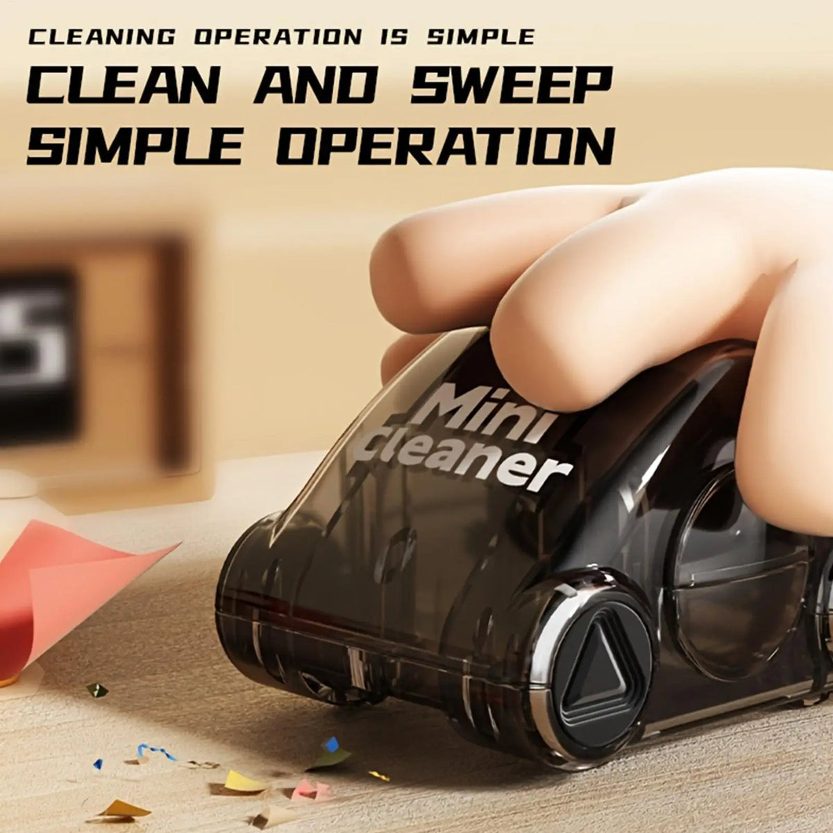 Cute Mini Desk Cleaner – Portable Handheld Sweeper