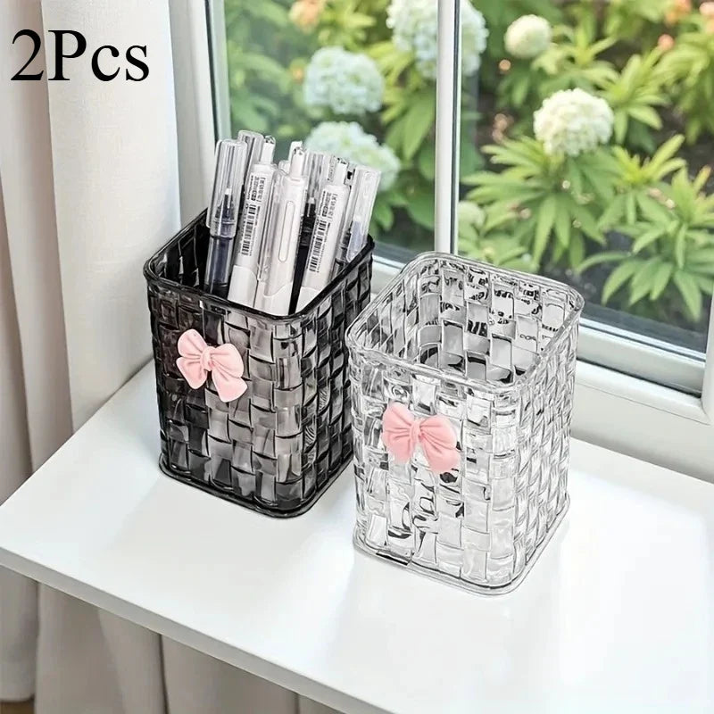 Cosmetic & Desk Organizer Set – Makeup Brush & Pen Holder