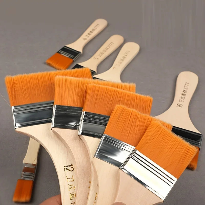 12-Piece Nylon Paint Brush Set – Oil, Acrylic & Kids Art