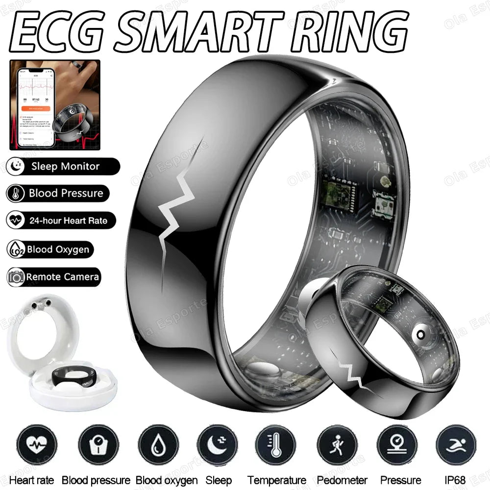 ECG Smart Ring – Heart Rate, SpO2, Sleep & Fitness Tracker