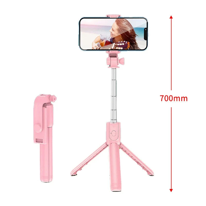 Bluetooth Selfie Stick Tripod with Fill Light & Remote