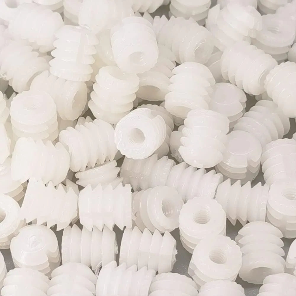 Portable White 0 34 x0 39 Plastic Dowels Practical Hinge Dowel