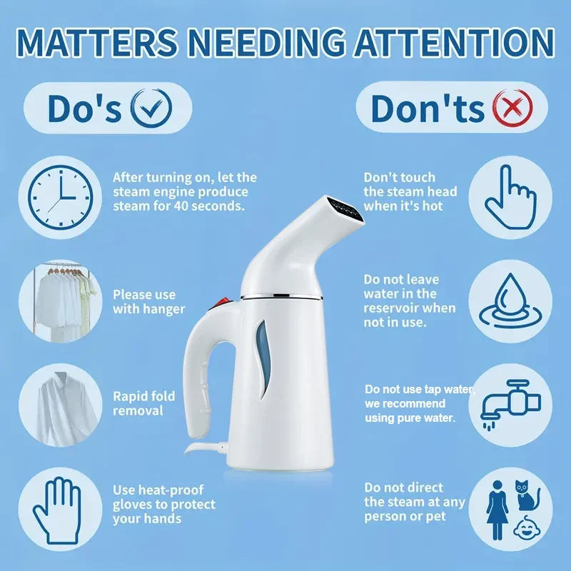 BALASHOV Portable Handheld Garment Steamer – Household Steam Iron