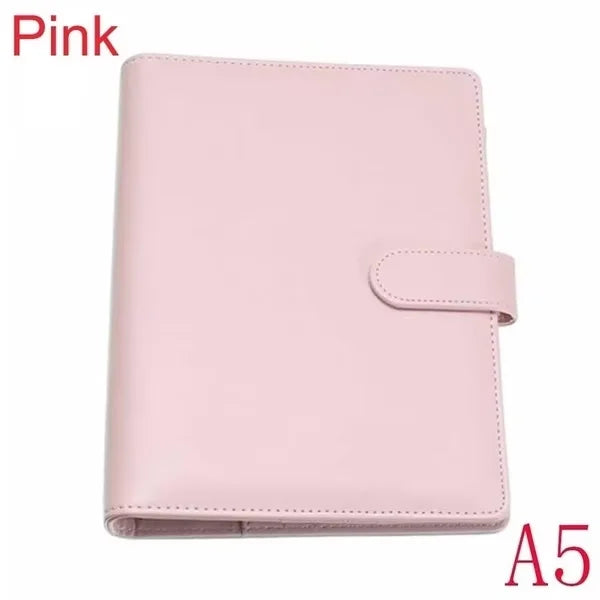 Vintage Refillable Notebook File Folder Notepad Cover Leather Ring