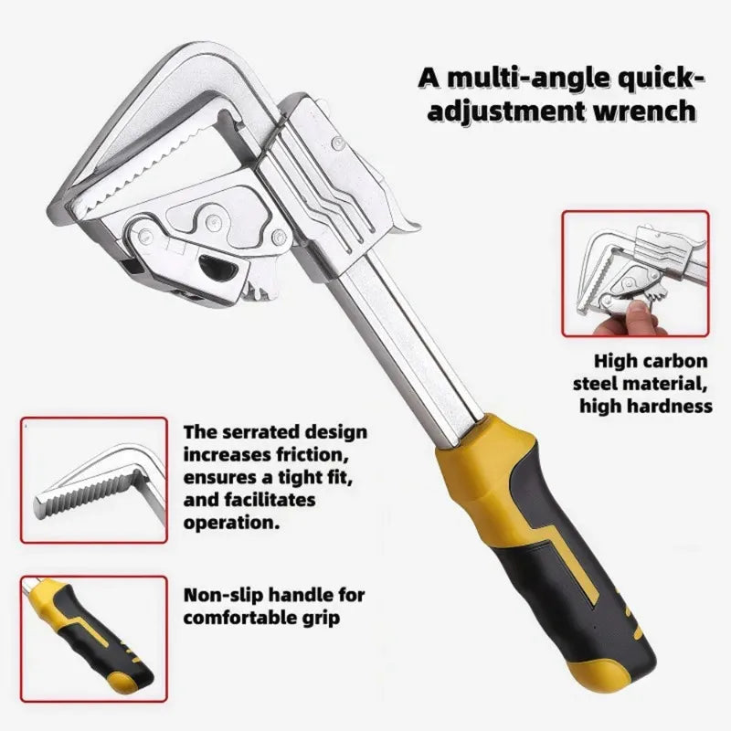 Adjustable F-Type Pipe Wrench | Multi-Function Spanner Tool