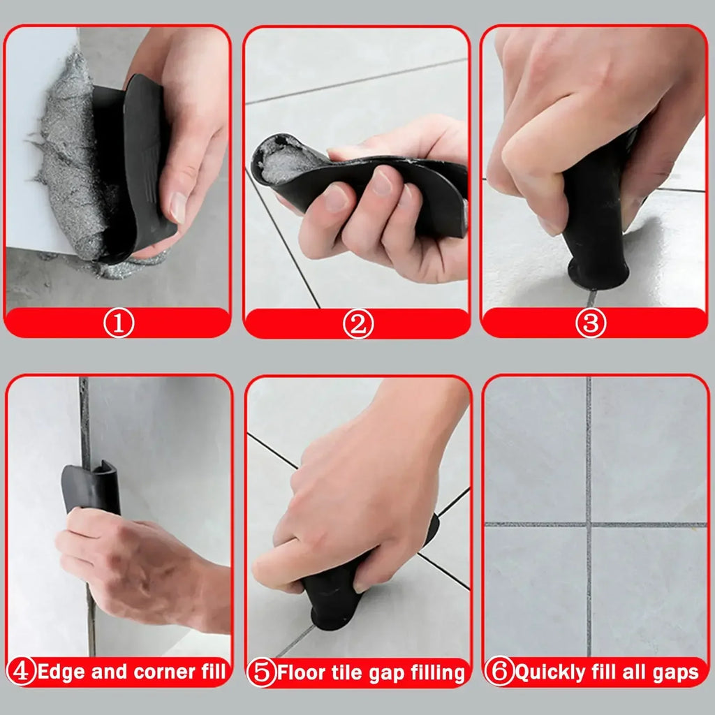 Rubber Caulking Finisher Tool – Tile Grout & Sealant Applicator
