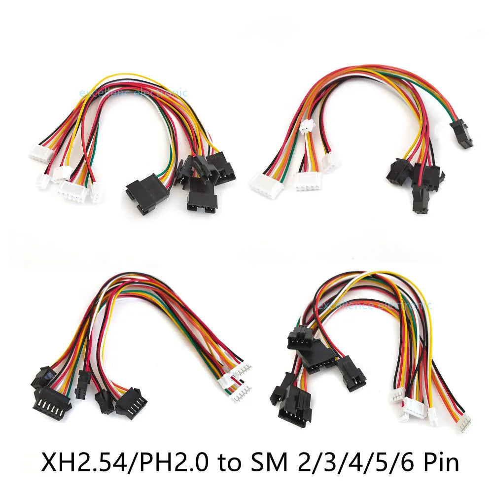 SM XH PH2 0 Plug Socket 2P 3P 4P 5P 6P Conversion Cable 26AWG SM2 54