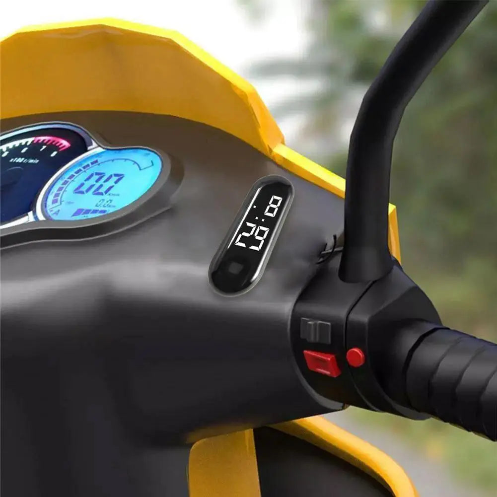 Luminous LED Mini Stick-On Car & Motorcycle Clock – Waterproof