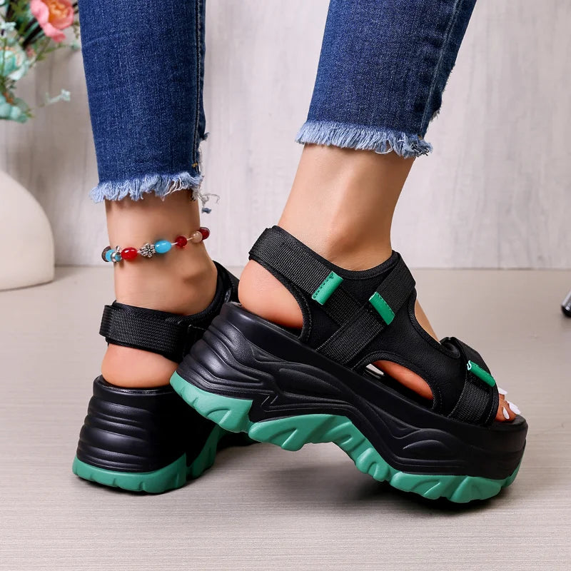 Women's Platform Wedge Sandals – 7.5CM Casual Mesh Shoes