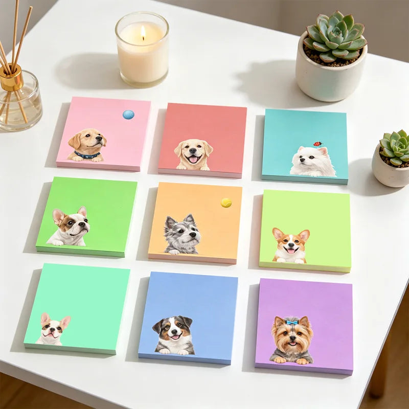 Kawaii Animal Sticky Notes Set – Cute Memo Pads for Journaling