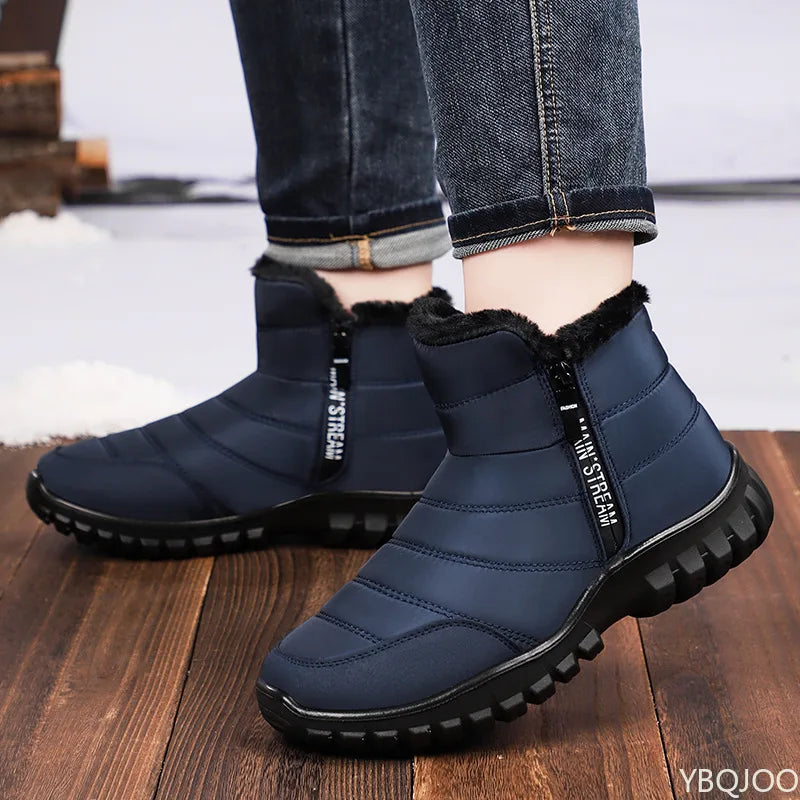 Men's Insulated High-Top Snow Boots – Warm Slip-On Winter Boot
