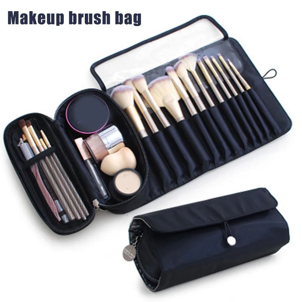 Rolling Makeup Brush Bag – Travel Cosmetics Organizer