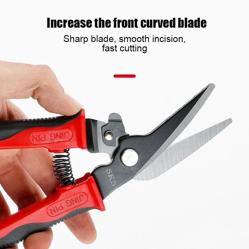 9-Inch Tin Snips – Straight & Curved Sheet Metal Cutter Tool
