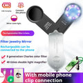 40X Rechargeable Magnifying Glass White & UV Light Loupe