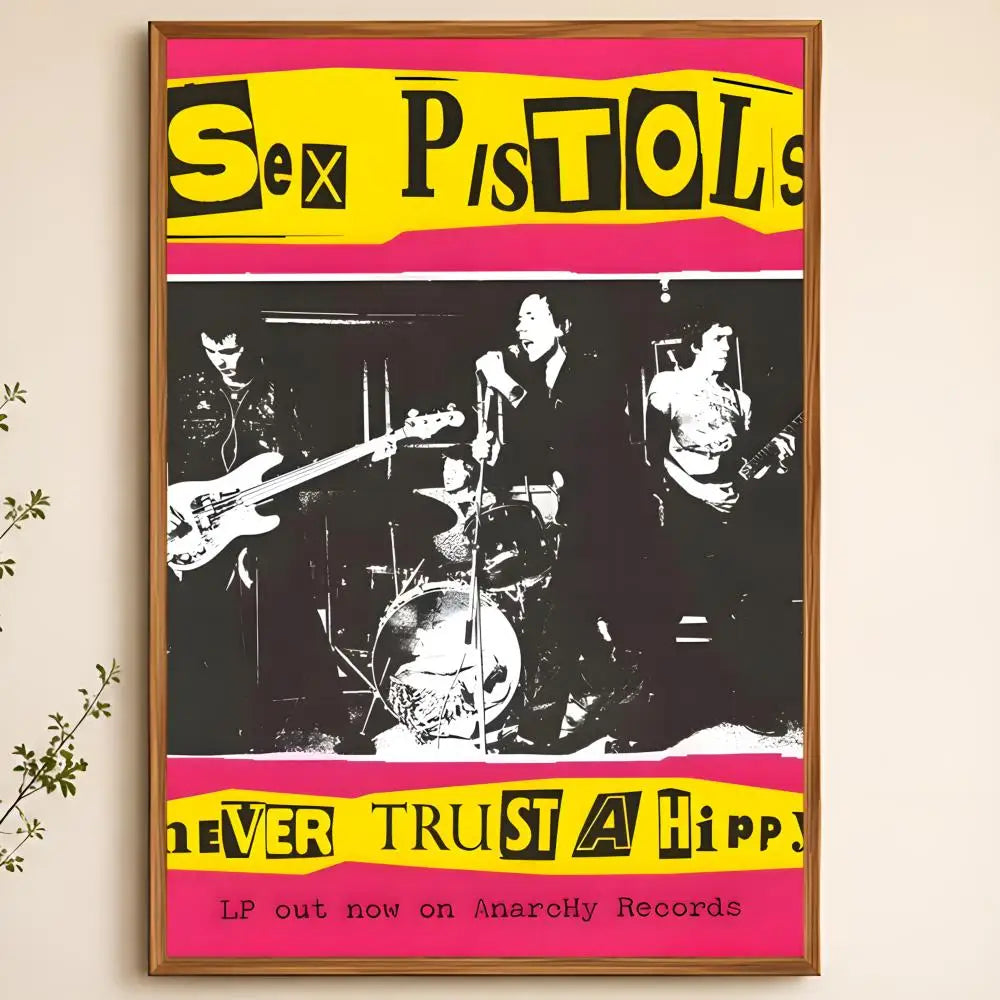 Sex Pistols Waterproof PVC Wall Poster – Peel & Stick HD Art