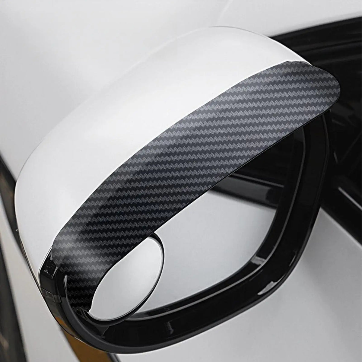 Side Mirror Rain Visor Guards & Wide-Angle Blind Spot Mirror 2PCS