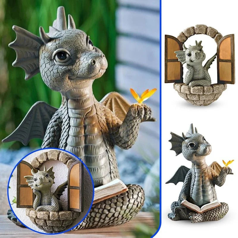 Mini Dinosaur Resin Figurine – Cute Garden & Home Décor Gift