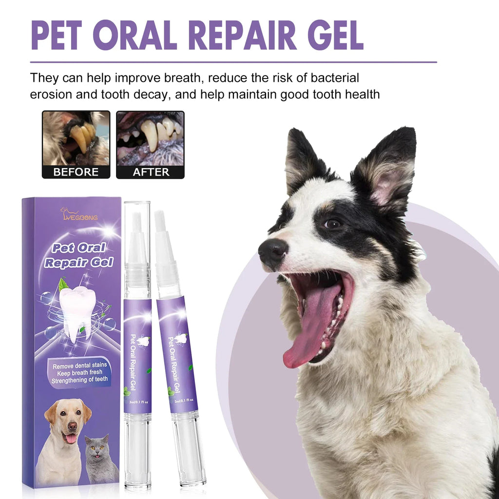 YEGBONG Pet Oral Repair Gel – Dog Teeth Cleaning Pen 2-Pack