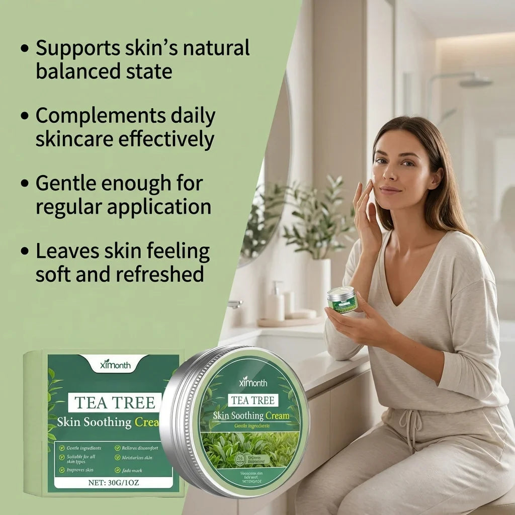 Tea Tree Soothing Cream | Hydrating Pore-Minimizing Moisturizer
