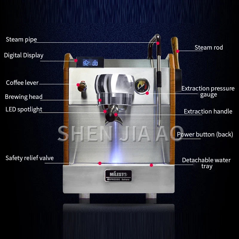 EM-23 Semi-Automatic Espresso Machine | Dual PID & Milk Frother