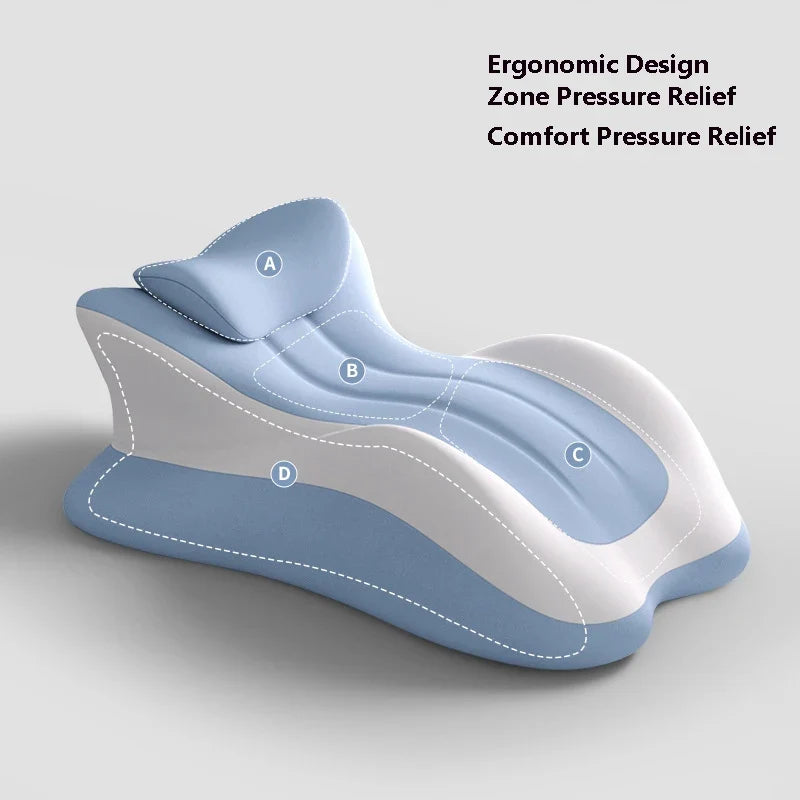 Memory Foam Ergonomic Wedge Pillow – Neck, Leg & Back Support