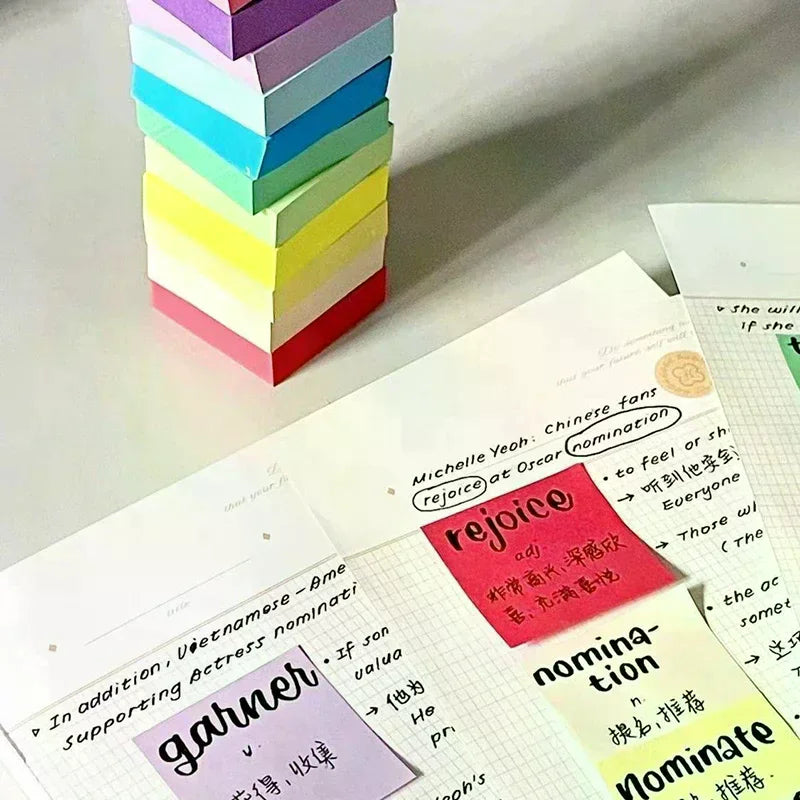 Fluorescent Sticky Notes Posted It Note Pads Planner Stickers Notepad