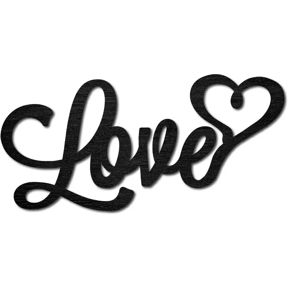 Laser Cut Wooden Love Sign – Heart Wall Art Home Décor