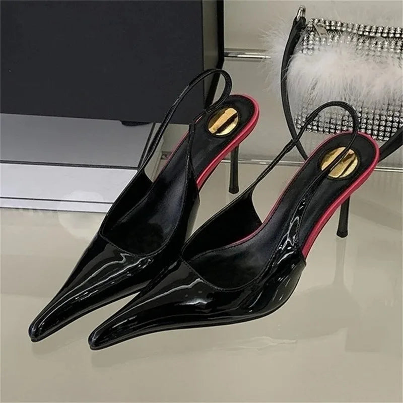 Women's Pointed Toe High Heel Pumps | Patent Leather Dress Shoes