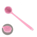 Silicone Long Handle Shower Brush Soft Haired Lazy Bath Tools Back