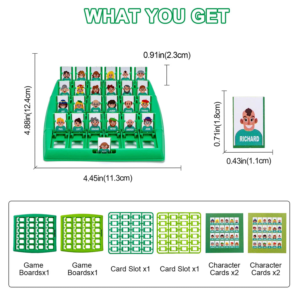 Guess Who I Am Board Game Logical Reasoning Children Puzzle Card