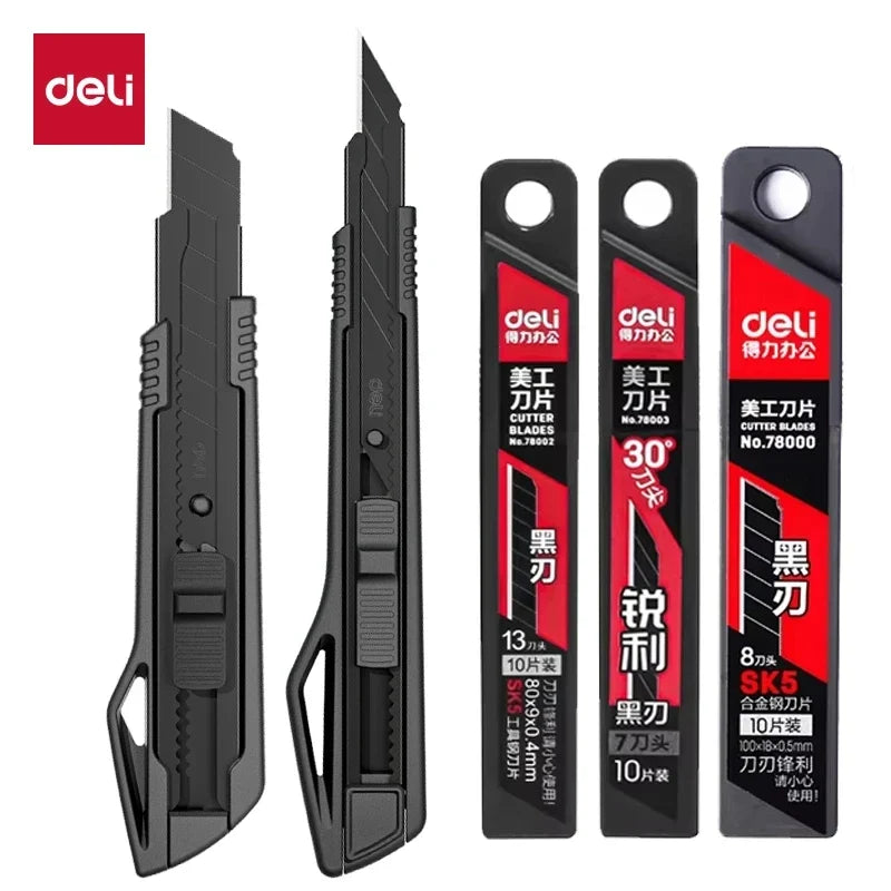 Deli Heavy Duty Utility Knife SK5 Steel 9mm/18mm Box Cutter