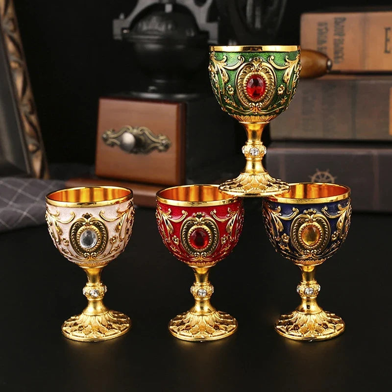 Embossed Metal Chalice Goblet – Vintage Wine & Bar Cup