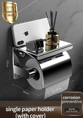 Stainless Steel Wall-Mounted Paper Towel & Toilet Roll Holder