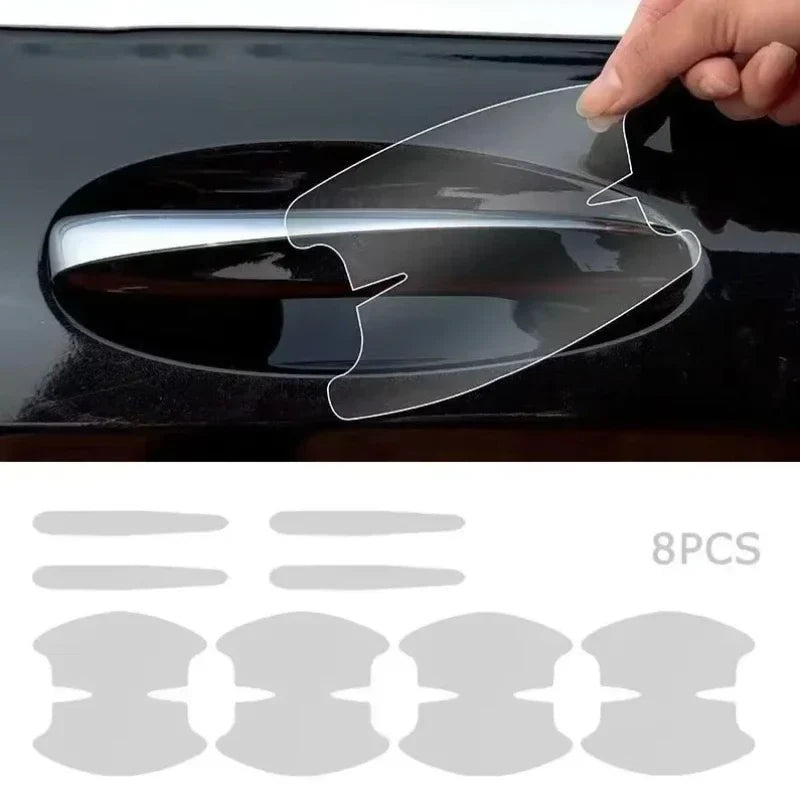8-Pack Car Door Handle Bowl Scratch Protector Stickers – Clear