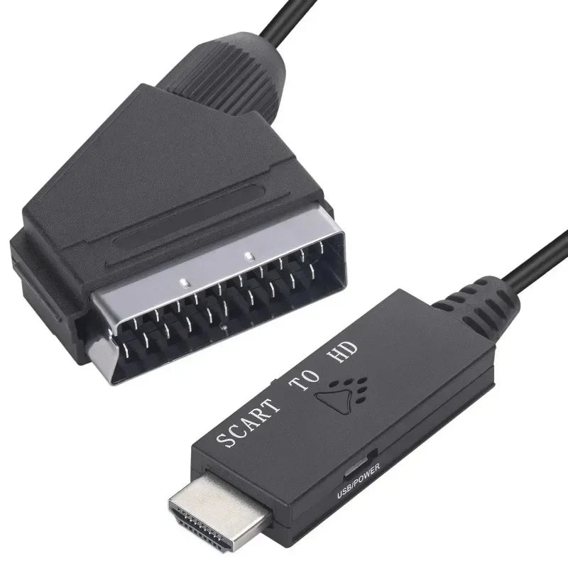 SCART to HDMI Converter Adapter – 1080P Video & Audio