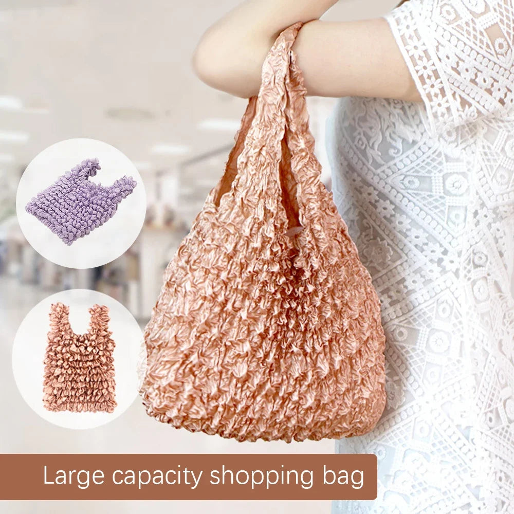 Foldable Stretch Reusable Shopping Tote Bag | Large Capacity