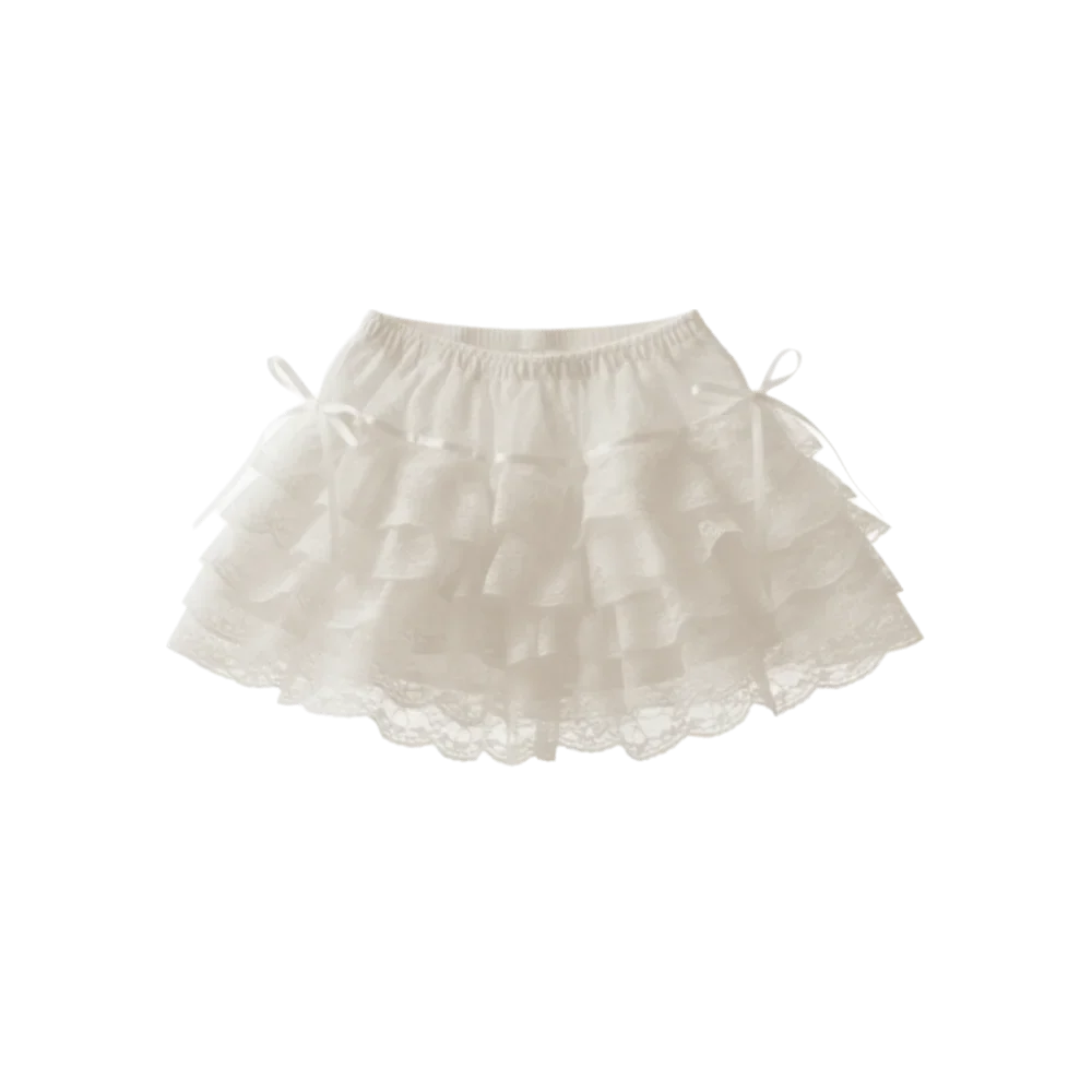 Kawaii Lace Ruffle Shorts – Lolita Layered Safety Pants