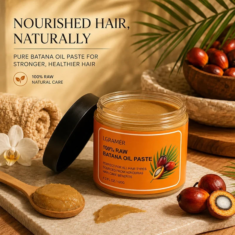 LGRAMER 120g Natural Batana Solid Hair Mask – All Hair Types