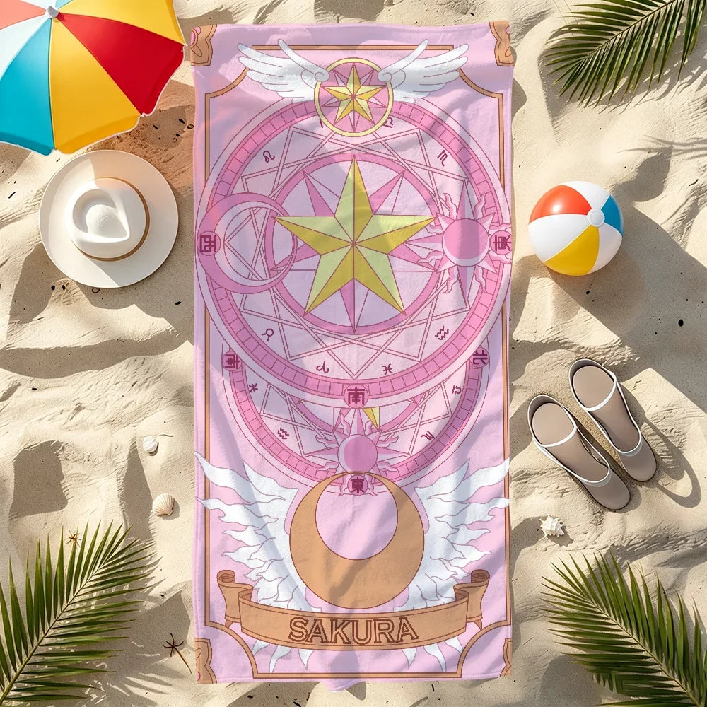 Cardcaptor Sakura Quick-Dry Beach Towel | Soft Microfiber