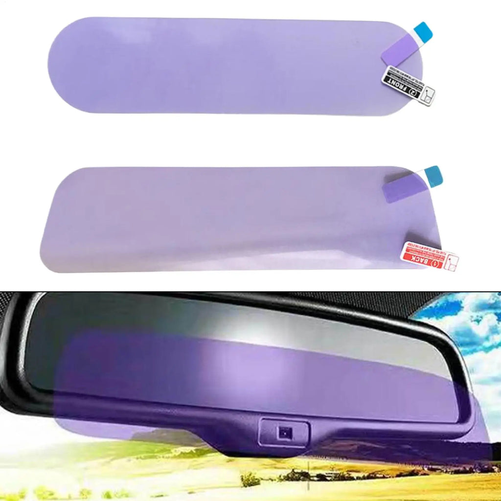 Car Rearview Mirror Anti-Glare Anti-Fog PET Film + Tool