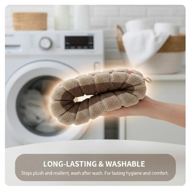 Thickened Knitted Toilet Seat Cover – Washable Color Block Mat