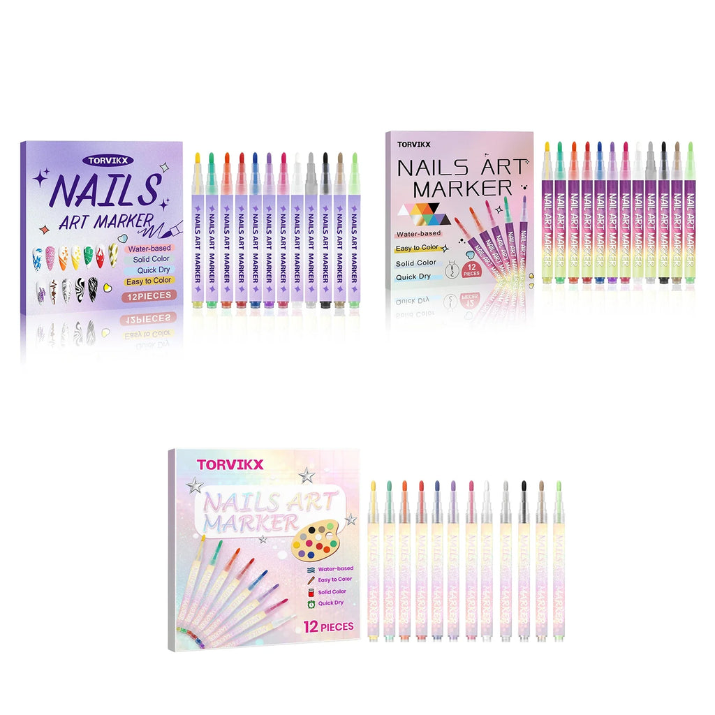 Nail Art Pen – Fine Tip, Waterproof, Quick Dry DIY Marker
