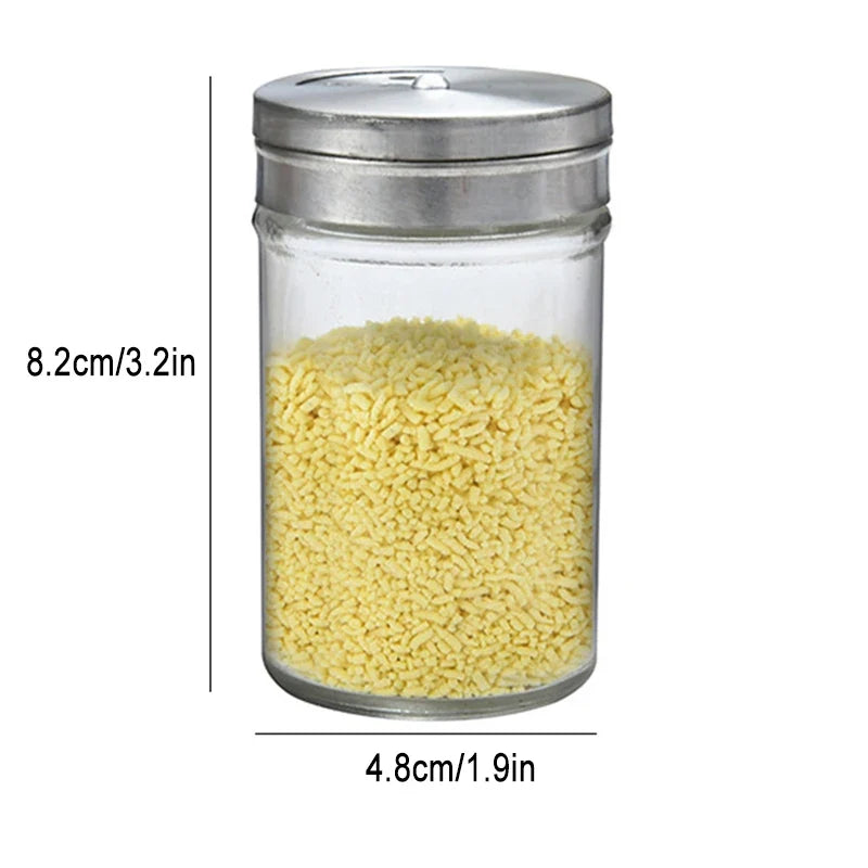 Glass Spice Jar with Airtight Aluminum Cap | Empty Spice Bottle