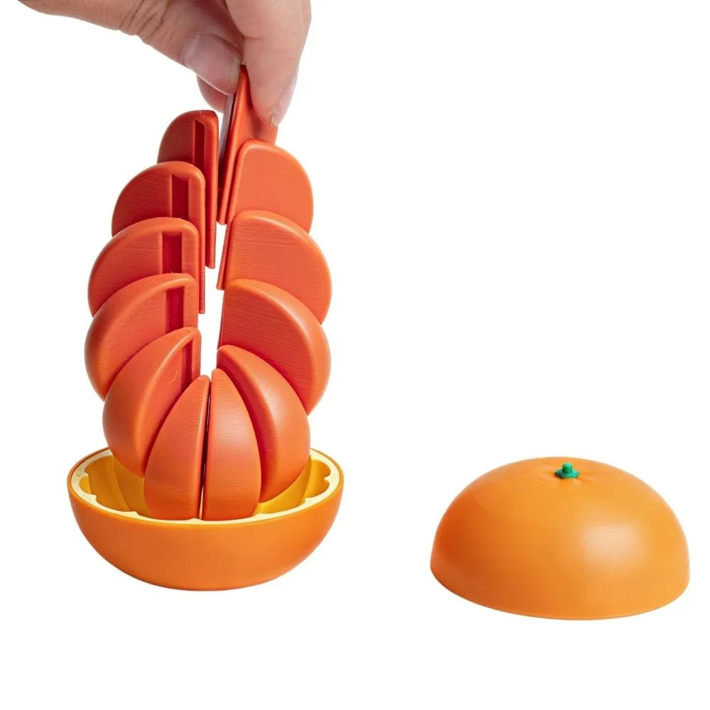 3D Printed Orange Simulation Fruit Model – PLA Plastic Decor