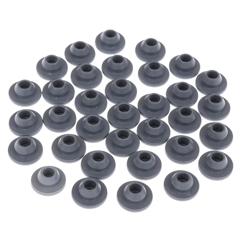 100 Self-Sealing Butyl Rubber Injection Ports for 13mm Jars