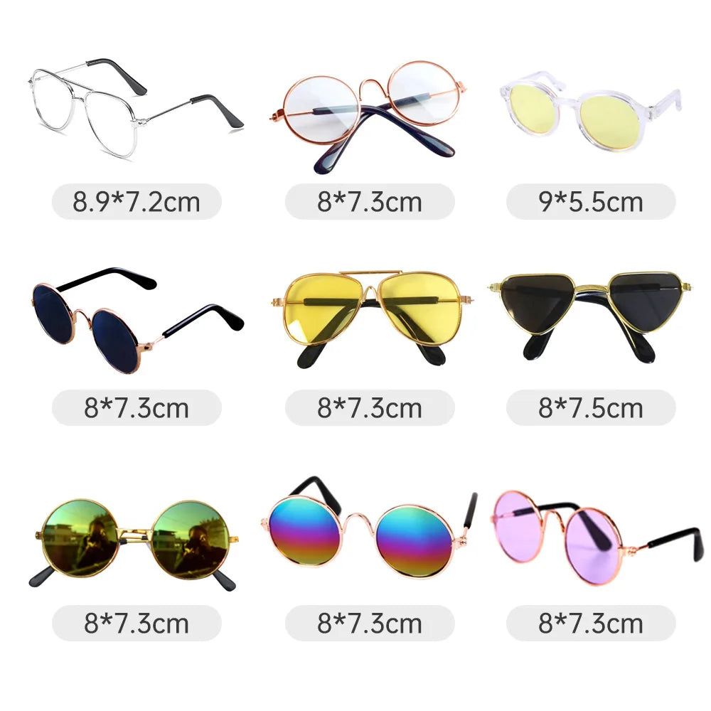 Vintage Round Pet Glasses for Dogs & Cats | Photo Props